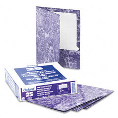 Oxford Marble High-Gloss Laminated Paper Portfolio, Purple ESS51626