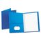 Oxford Paper Twin-Pocket Portfolio, Tang Fasteners, Letter, 1/2" Capacity, Blue, 25/Box ESS57701