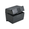Oxford Plastic Index Card Flip Top File Box Holds 400 4 x 6 Cards, Matte Black ESS01461