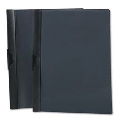 Oxford Polypropylene No-Punch Report Cover, Letter, Holds 50 Pages, Clear/Black ESS52106