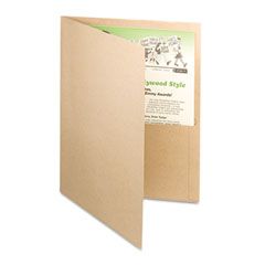 Oxford Recycled Paper Twin-Pocket Portfolio, Natural ESS78542