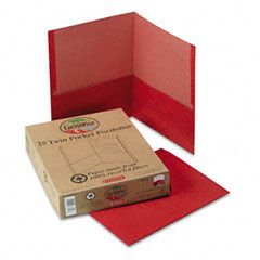 Oxford Recycled Paper Twin-Pocket Portfolio, Red ESS78511