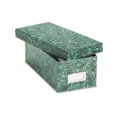 Oxford Reinforced Board Card File, Lift-Off Lid, Holds 1,200 3 x 5 Cards, Green Marble ESS39632