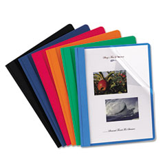 Oxford Report Cover, Tang Clip, Letter, 1/2" Capacity, Assorted Colors, 25/Box ESS55813