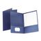 Oxford Twin-Pocket Linen Paper Portfolio, Navy ESS53443