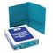 Oxford Twin-Pocket Linen Paper Portfolio, Teal ESS53442
