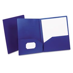 Oxford Twin-Pocket Polypropylene Portfolio, Dark Blue ESS57402