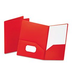 Oxford Twin-Pocket Polypropylene Portfolio, Red ESS57411