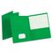 Oxford Twin-Pocket Portfolio, Embossed Leather Grain Paper, Light Green ESS57503