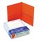 Oxford Twin-Pocket Portfolio, Embossed Leather Grain Paper, Orange ESS57510