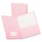 Oxford Twin-Pocket Portfolio, Embossed Leather Grain Paper, Pink ESS57568