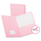 Oxford Twin-Pocket Portfolio, Embossed Leather Grain Paper, Pink ESS57568