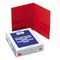 Oxford Twin-Pocket Portfolio, Embossed Leather Grain Paper, Red ESS57511