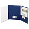Oxford YourStyle Custom Tri-Folio Presentation Folder, Letter Size, Navy/White, 4/Pack ESS50677