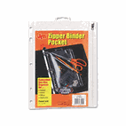 Oxford Zippered Ring Binder Pocket, 6 x 9-1/2, Clear/White ESS68599