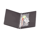 Oxford Zippered Ring Binder Pocket, 8 x 10-1/2, Clear/White ESS68504
