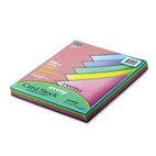 Pacon Array Card Stock, 65 lbs., Letter, Assorted Pastel Colors, 100 Sheets/Pack PAC101315