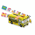 Pacon Big School Bus Reward Stickers, Assorted Designs, 800 Stickers, 6/Pack PAC0051450