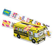 Pacon Big School Bus Reward Stickers, Assorted Designs, 800 Stickers, 6/Pack PAC0051450