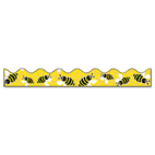 Pacon Bordette Decorative Border, Bees, 2 1/4" x 25' Roll, Black/White/Yellow PAC0037750