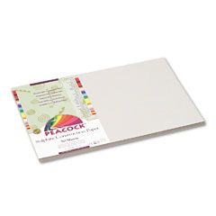Pacon Peacock Sulphite Construction Paper, 76 lbs, 12 x 18, Pearl Gray, 50 Sheets/Pack PACP8812