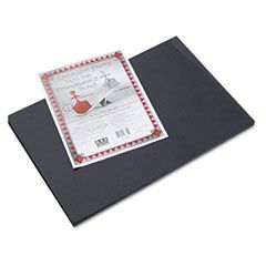 Pacon Riverside Construction Paper, 76 lbs., 12 x 18, Black, 50 Sheets/Pack PAC103631