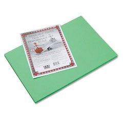 Pacon Riverside Construction Paper, 76 lbs., 12 x 18, Green, 50 Sheets/Pack PAC103620