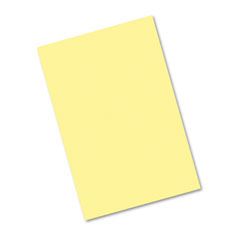 Pacon Riverside Construction Paper, 76 lbs., 12 x 18, Light Yellow, 50 Sheets/Pack PAC103967