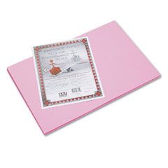 Pacon Riverside Construction Paper, 76 lbs., 12 x 18, Pink, 50 Sheets/Pack PAC103615