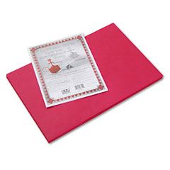 Pacon Riverside Construction Paper, 76 lbs., 12 x 18, Red, 50 Sheets/Pack PAC103614