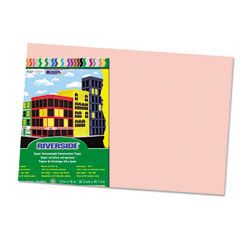 Pacon Riverside Construction Paper, 76 lbs., 12 x 18, Salmon, 50 Sheets/Pack PAC103971