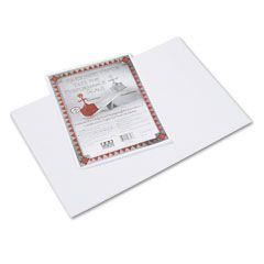 Pacon Riverside Construction Paper, 76 lbs., 12 x 18, White, 50 Sheets/Pack PAC103613