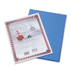 Pacon Riverside Construction Paper, 76 lbs., 9 x 12, Blue, 50 Sheets/Pack PAC103600