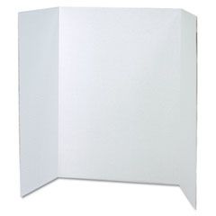 Pacon Spotlight Corrugated Presentation Display Boards, 48 x 36, White, 4/Carton PAC37634