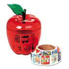 Pacon Stickers in Plastic Apple, Reward, 600 Stickers/Pack PAC51480