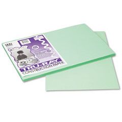 Pacon Tru-Ray Construction Paper, 76 lbs., 12 x 18, Light Green, 50 Sheets/Pack PAC103047