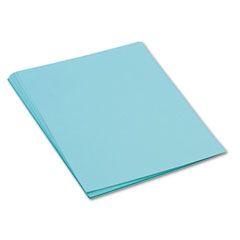 Pacon Tru-Ray Construction Paper, 76 lbs., 18 x 24, Turquoise, 50 Sheets/Pack PAC103071