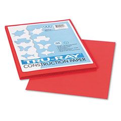 Pacon Tru-Ray Construction Paper, 76 lbs., 9 x 12, Red, 50 Sheets/Pack PAC103030