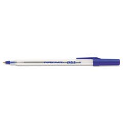 Paper Mate Eagle Ballpoint Capped Liquid Ink Pen, Blue Ink, Medium, Dozen PAP70614