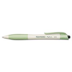 Paper Mate Earth Write Biodegradable Retractable Ballpoint Pen, Black Ink, Medium, Dozen PAP1757529