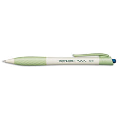Paper Mate Earth Write Biodegradable Retractable Ballpoint Pen, Blue Ink, Medium, Dozen PAP1757528