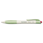 Paper Mate Earth Write Biodegradable Retractable Ballpoint Pen, Red Ink, Medium, Dozen PAP1757530