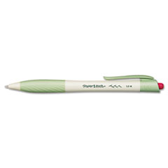 Paper Mate Earth Write Biodegradable Retractable Ballpoint Pen, Red Ink, Medium, Dozen PAP1757530