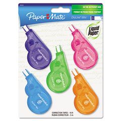 Paper Mate Liquid Paper DryLine Mini Correction Tape, 1/5" x 197", Non-Refillable, 5/Pack PAP5032315