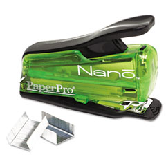 PaperPro Nano Miniature Stapler, 12-Sheet Capacity, Translucent Green ACI1811