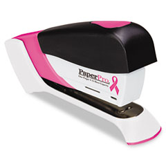 PaperPro Pink Ribbon Compact Stapler, 15-Sheet Capacity, Pink/White ACI1588