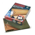 Pendaflex 2" Expansion Hang Folder, Letter, Four-Section, Green, 10/Box ESS59254