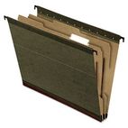 Pendaflex 2" Expansion Hang Folder, Letter, Two-Section, Green, 10/Box ESS59253