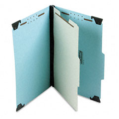 Pendaflex 2" Expansion Pressboard Hanging Folder, Legal, Four-Section, Blue ESS59351