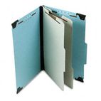 Pendaflex 2" Expansion Pressboard Hanging Folder, Legal, Six-Section, Blue ESS59352